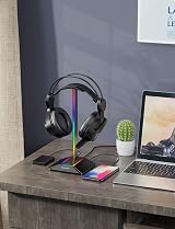 New Bee RGB Headphone Stand USB-C USB Port Headset Holder Gaming Accessories view 6