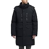 JAWERU Winter Coats For Men Winter Jackets Water Resistant Warm Thicken Parka Puffer Coat Long Down Jacket