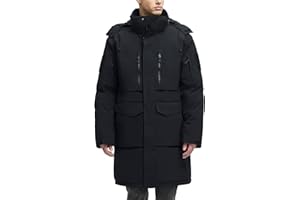 JAWERU Winter Coats For Men Winter Jackets Water Resistant Warm Thicken Parka Puffer Coat Long Down Jacket