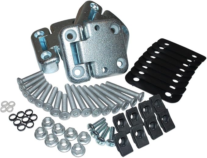 LAND ROVER DEFENDER 90 / 110 FULL FRONT DOOR HINGE KIT & STAINLESS