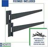 IRONTITE 3 Pack Black T Hinges 300mm Gate Hinges for Wood Sheds view 2