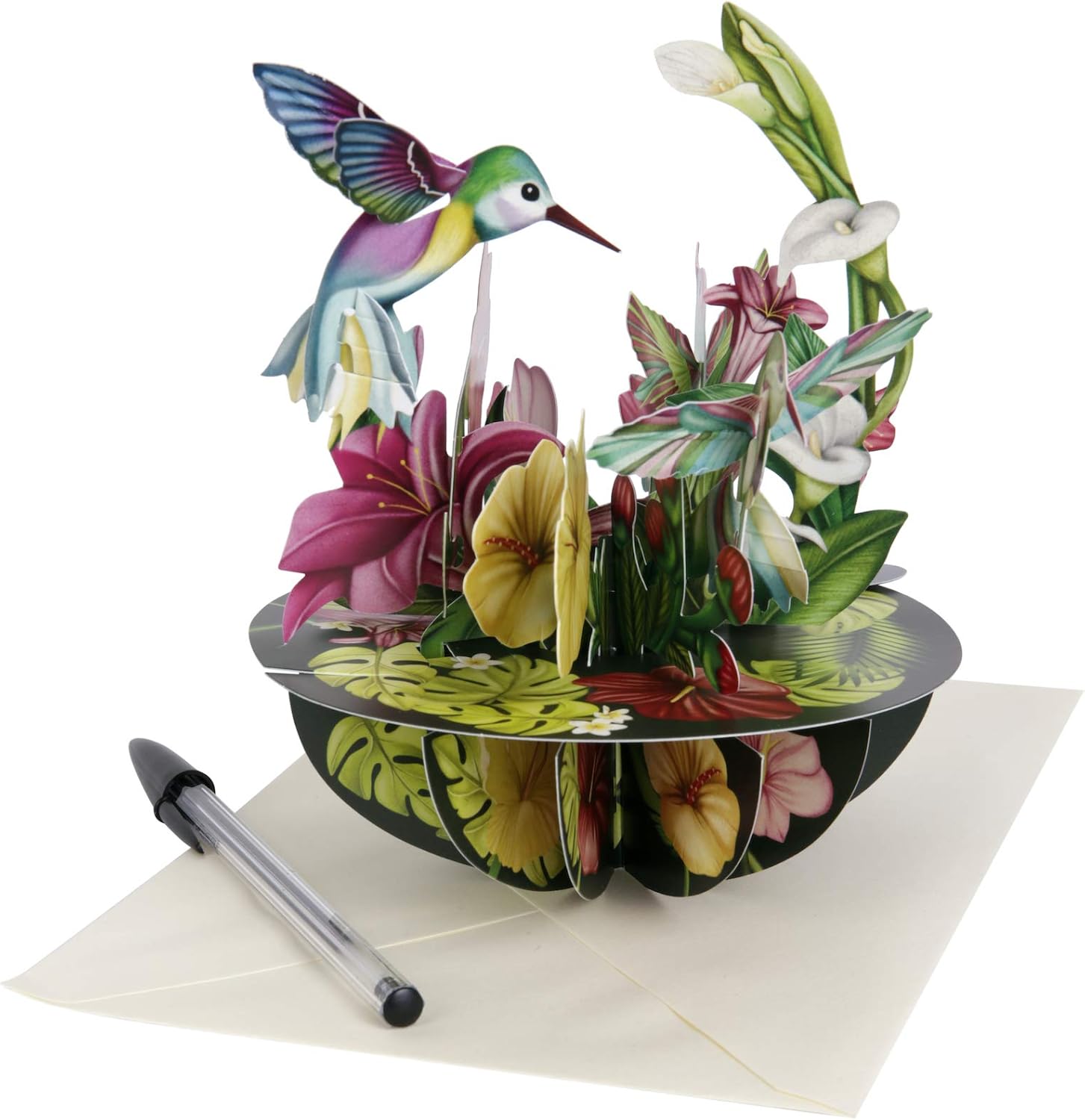 SANTORO Pirouette, 3D Pop Up Greeting Card - Hummingbirds - for Her Him, Mum, Wife, Sister, Daughter, Birthday, Bird Lovers - Image 3