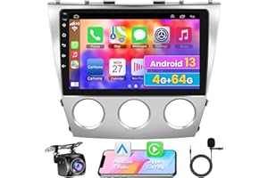 B4U Android 13 Car Radio for Toyota Camry (2006-2011 with Manual A/C),10 Inch Camry Stereo Support Wireless Carplay&Android Auto, Bluetooth&Voice Control,4GB RAM+64GB ROM