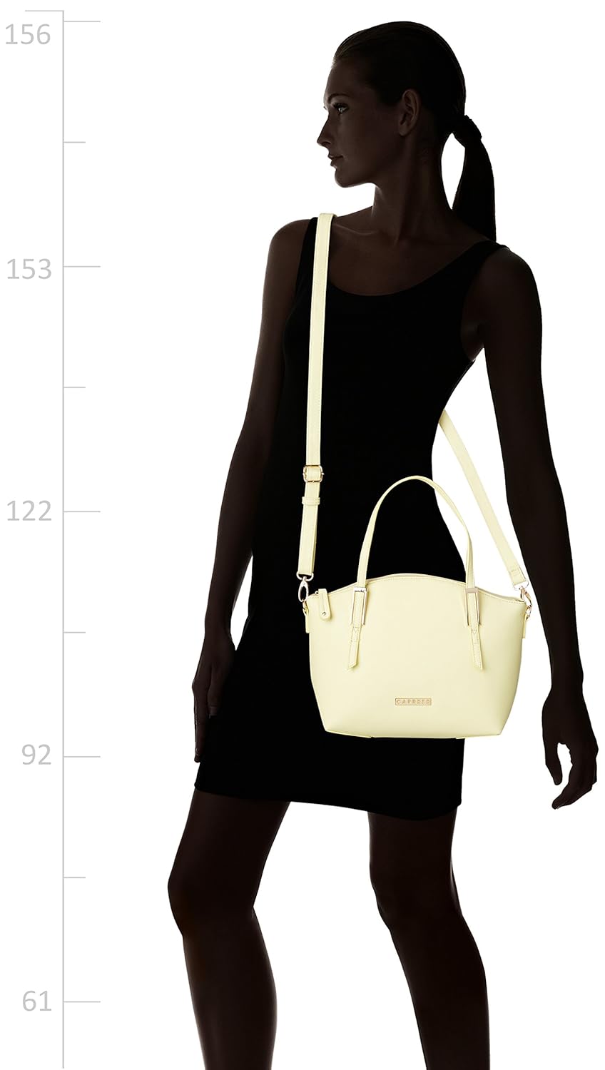 caprese livia women's satchel (yellow)