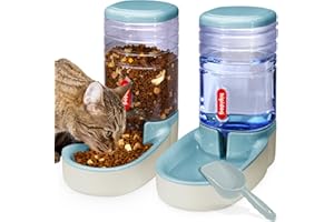 HIPIDOG Automatic Pet Feeder Small&Medium Pets Automatic Food Feeder and Waterer Set 3.8L, Travel Supply Feeder and Water Dispenser for Dogs Cats Pets Animals