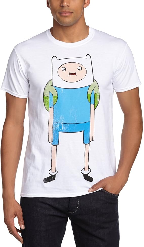Adventure Time Men's Finn TShirt, White, XLarge Buy Online at Best