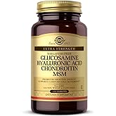 Solgar Glucosamine Hyaluronic Acid Chondroitin MSM, 120 Tablets | Supports Healthy Joints, Range of Motion &amp; Flexibility - Extra Strength, Shellfish Free - Non-GMO, Gluten Free - 40 Servings