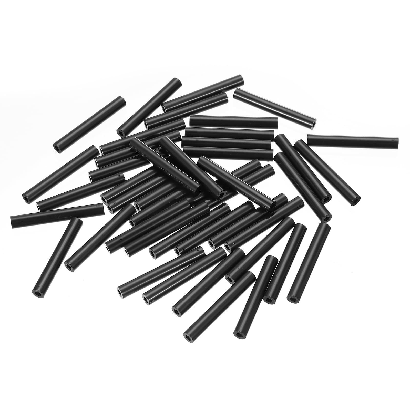 PATIKIL M3 Black ABS ID 3.2mm,OD 7mm,Length 50mm, Nylon Round Spacer Washers, 120Pcs Plastic Standoff Rubber Nut Unthreaded for M3 Screws Electrical Outlet Switch Receptacle