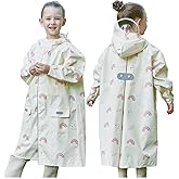 Hovkib Toddler Kids Raincoat Boys Girls Rain Jacket Waterproof Rain Poncho Reusable Outwear Rainwear Rain Suit