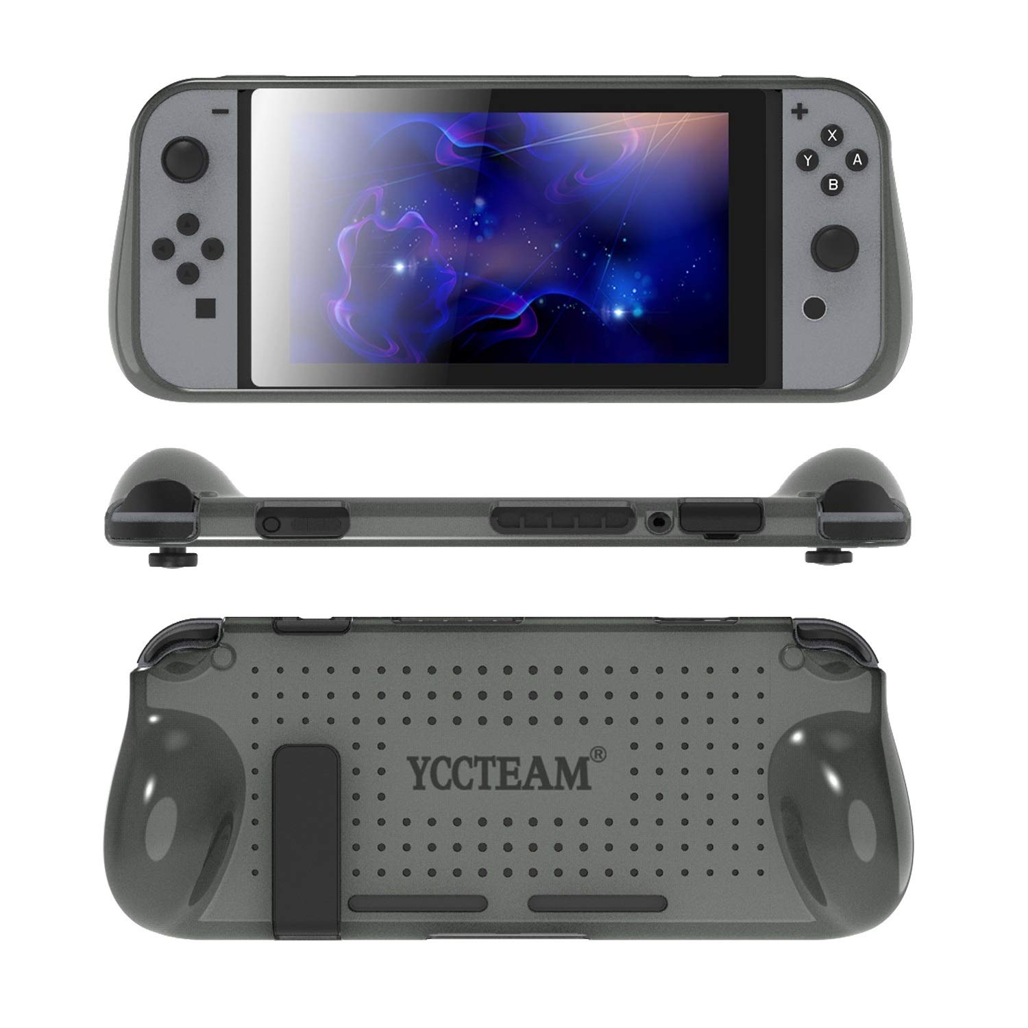 Protective Case for Nintendo Switch, Comfortable Soft TPU Full Body Protection Shock Absorption Heat Dissipation Design Cover Case for Nintendo Switch (Grey)