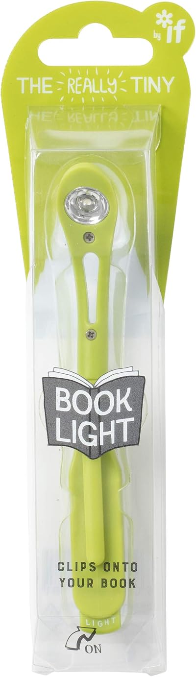 IF Really Tiny Book Light Chartreuse – Compact Clip On Reading Lamp