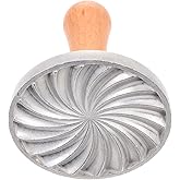 Cookie Stamps Zinc Alloy Thumbprint Cookie Stamps with Wooden Handle Cute Cutter Mold for Baking Biscuits Pastry Fondant Embosser