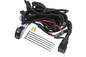 X AUTOHAUX Radiator Fan Connector Switch Kit with Relay LED Rocker Switch Cooling Wiring Set for Polaris RZR for Ranger 800 9