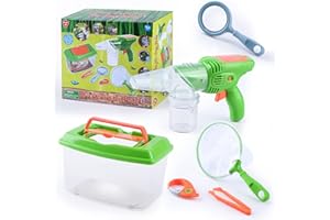 PLAY Bug Catcher Kit,Outdoor Toys for Kids Ages 4-8 8-12,Bug Catcher Vacuum with Critter Habitat Case,Butterfly net,Magnifying Glass,Toddler Outside Toys for 3 4 5 6 7 8+ Year Old Boys Birthday Gift