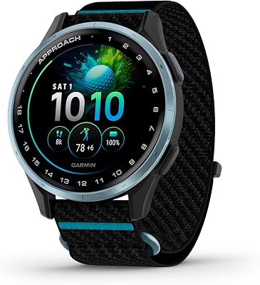 Approach J1, 43mm, Reloj de Golf con GPS Junior, Negro