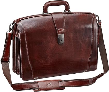 mancini leather briefcase