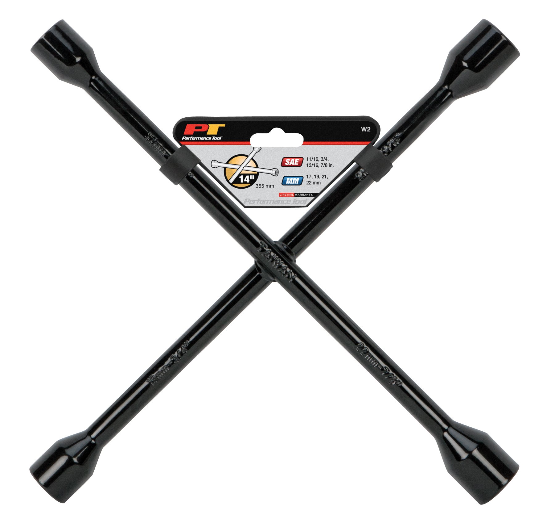 Performance Tool W2 Black 14" Metric 4Way Cross Lug Wrench 0039564100017 Buy new and used