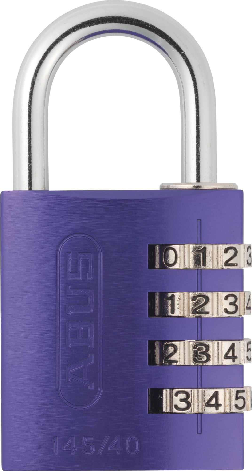ABUS Combination Lock 145/40 Purple - Luggage Lock, Locker Lock and Much More. - Aluminium Padlock - Individually Adjustable Numerical Code - ABUS Security Level 4