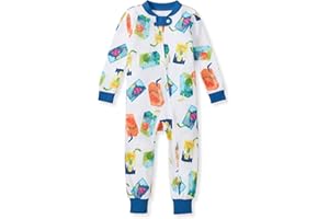 Burt's Bees Baby baby-boys Footless Sleepers, 100% Organic Cotton, One-piece Diagonal Zip Up Jumpsuit, Snug Fit Pajamas