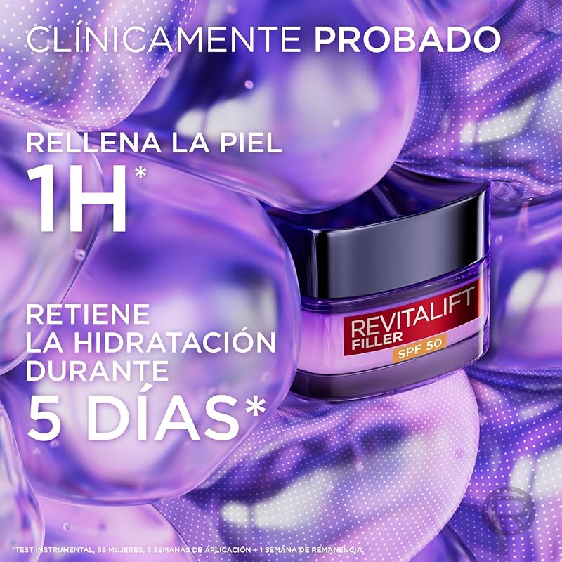 L'oreal paris dermo expertise creme preenchimento intensivo com ácido hialurônico e fps 50, protegendo dos raios uvb e uva, 50 ml (embalagem com 1)