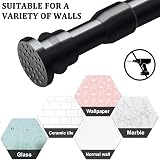QILERR Small Tension Curtain Rods 40-70cm Black Heavy Duty Spring Rods view 4