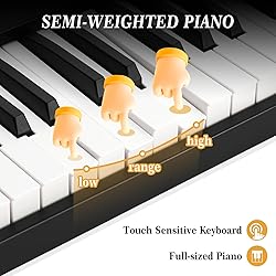 GarveeLife Folding Piano Keyboard,Full Size 88 Key