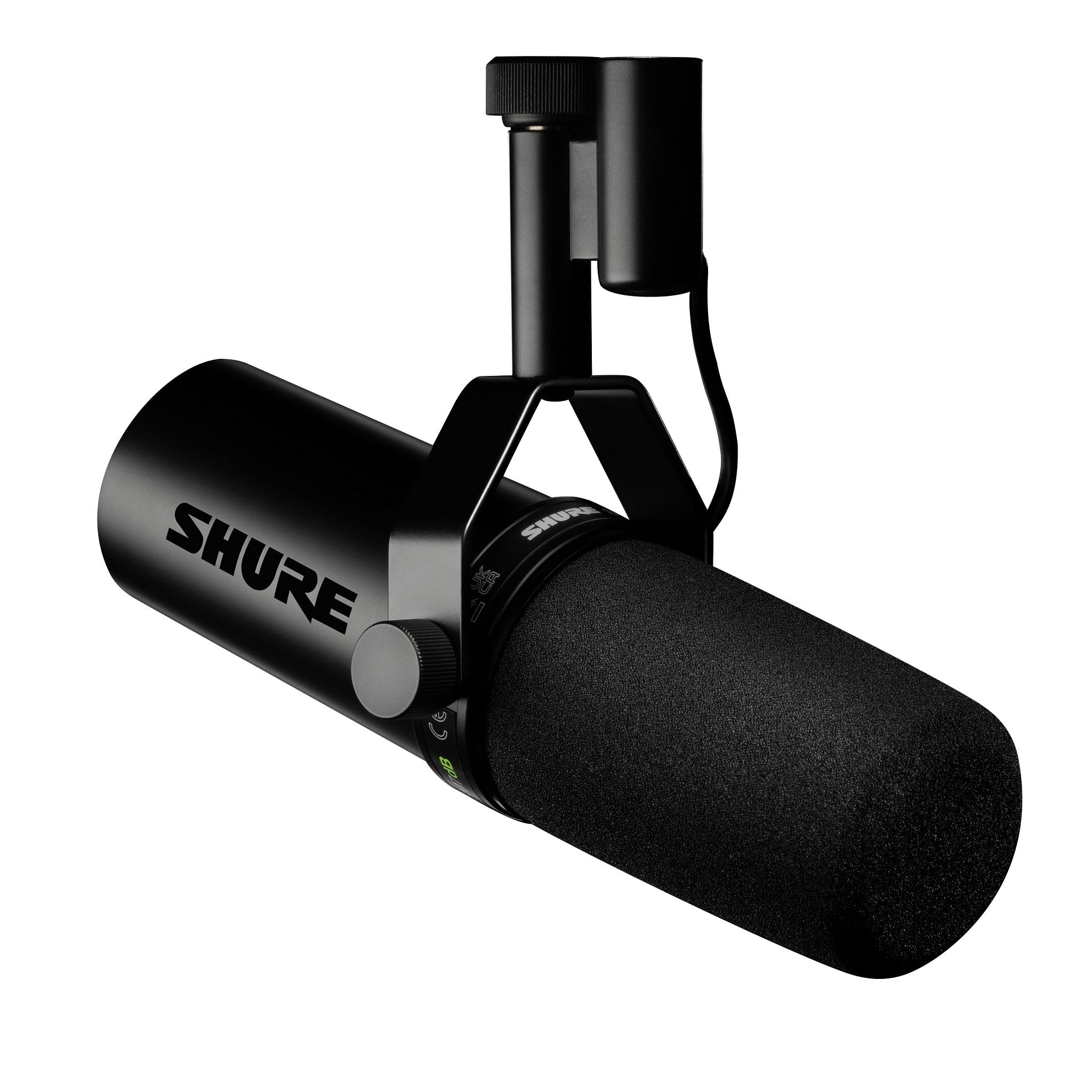 Shure SM7dB-Microfono dinamico, ideale per applicazioni broadcast, podcast/registrazione, ampia risposta in frequenza, suono caldo e omogeneo, costruzione solida, protezione antivento staccabile-Nero