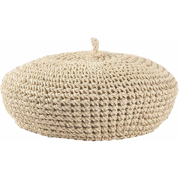 BESTYASH Straw Woven Beret Hat for Women Fashion French Hat  display picture 3