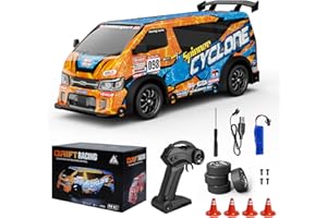HIGHMALL RC Drift Car 1:24 Scale Remote Control Vehicle 25KM/H(Peak) 4WD with Drift, JDM Drift Car with LED Lights USB Rechargeable Battery, Boys Toys Suitable for Christmas Birthday