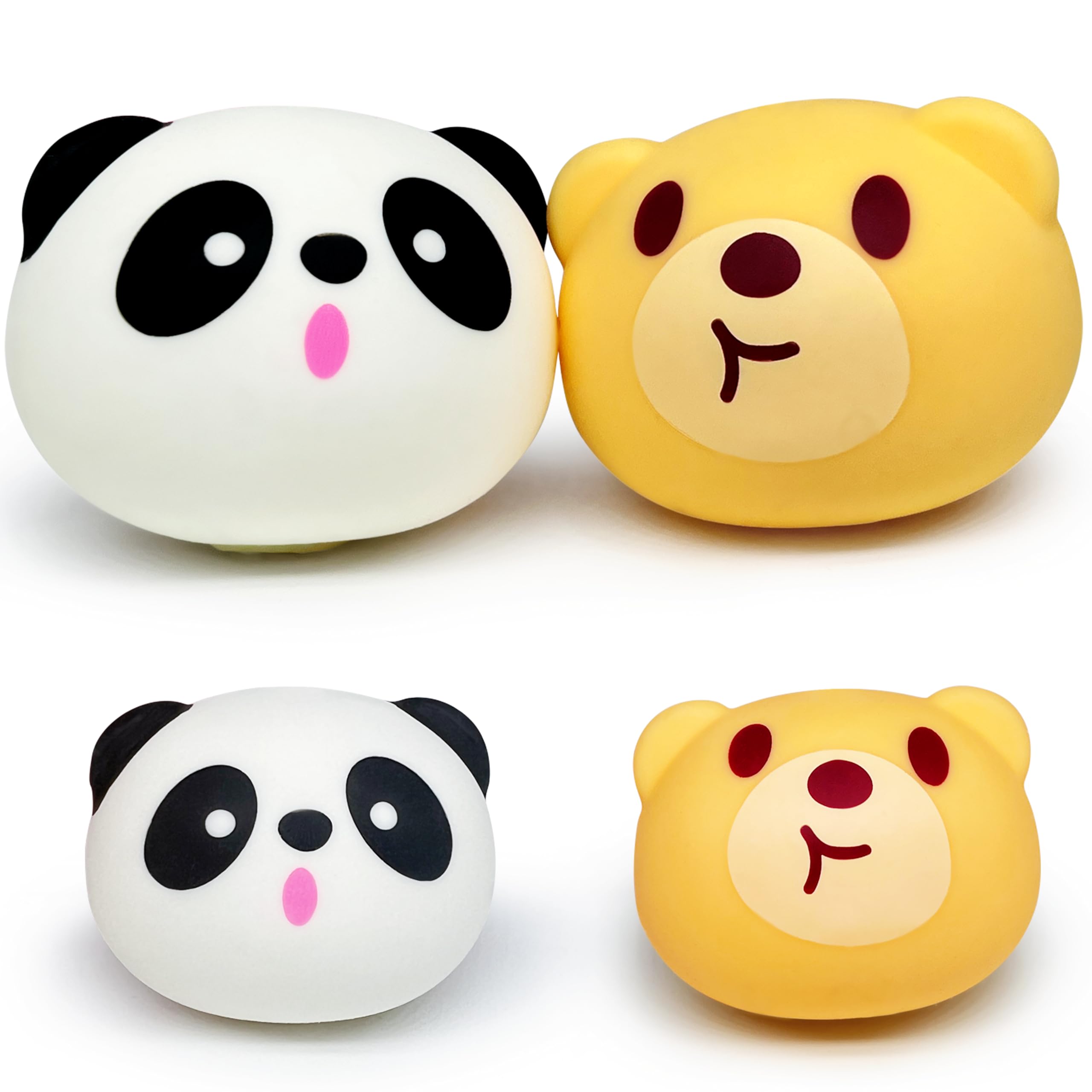 Photo 1 of 2 Pcs Bear Stretchy Stress Balls for Kids and Adults, Panda Squishy Ball, Animals Sensory Toys, Brown Stress Ball Squishy Toys for Kids Classroom Prizes, Party Favors | Panda Squeeze Toys