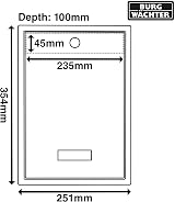Burg-Wachter MB11BK Galvanised Steel Gate Wall Mount Post Box Black view 6