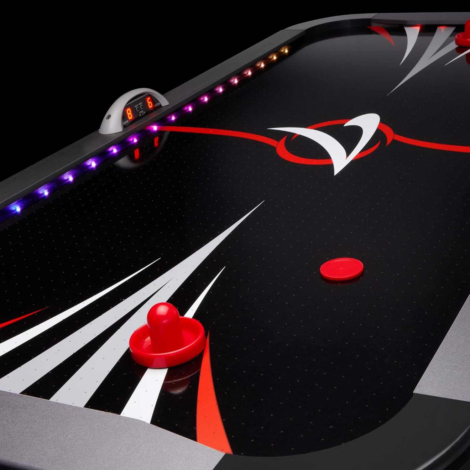 Fat Cat Volt 7’ LED Illuminated Air Hockey Table with Dual Motor Action for Faster Play, Automatic Scoring and Integrated Light System That Takes Game Play to The Next Level : Sports & Outdoors