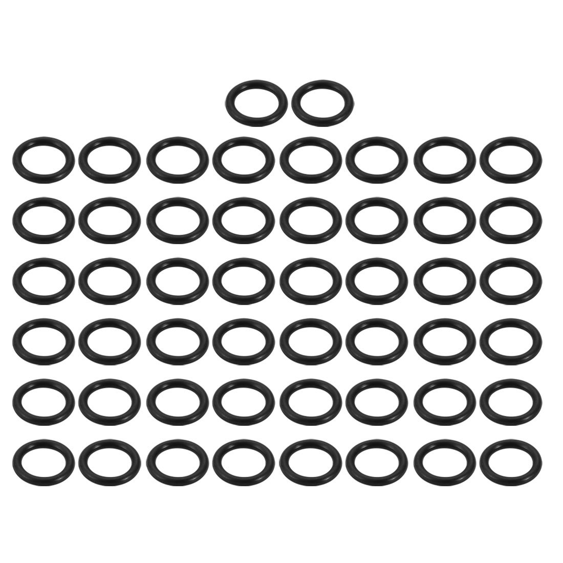 Sourcingmap Nitrile Rubber O-Rings 12.6mm OD 8.8mm ID 1.9mm Width, Metric Sealing Gasket, Pack of 50