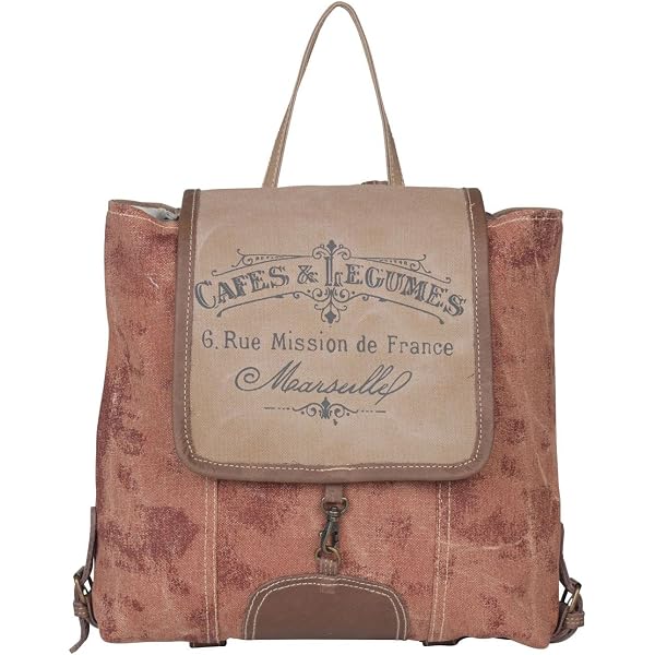 Amazon.com | Myra Bag Old Howard Upcycled Canvas Backpack S  display picture 3