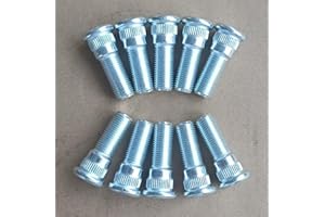 WANTONE RACING 10PCS Bolts 610-109 1/2-20 Serrated Wheel Stud - .625 in. Knurl, 1-5/8 in. Length Replacement for 1964-1973 Jeep DJ, 1949-1983 Ford, 1990-1999 Jeep Cherokee