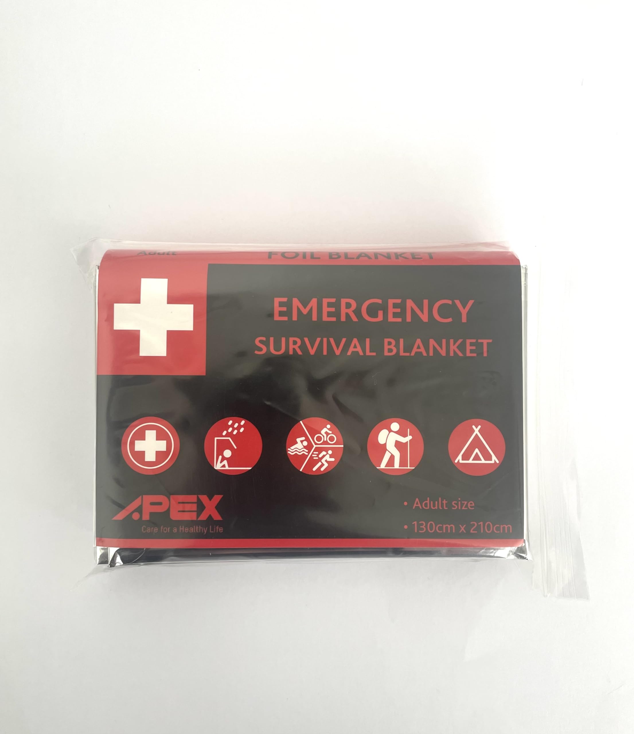Apex Survvial Foil Mylar Blankets - Pack of 10 Premium Blankets 210 x 130cm
