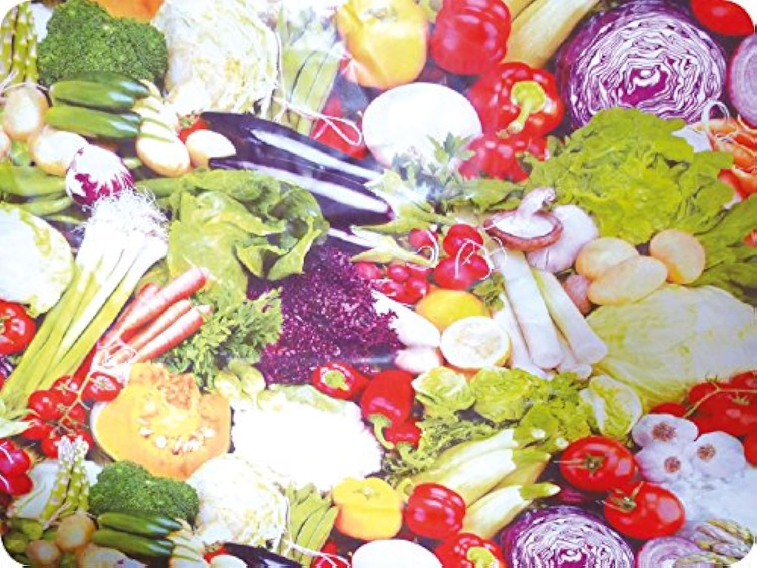 Springboard PVC Circular Tablecloth and Floor Cover - Round Wipe Clean Tablecloth for Kids Messy Play & Arts and Crafts - Plastic, Waterproof, Wipeable Table Cloth - 1.3 m Diameter - Vegetable Design