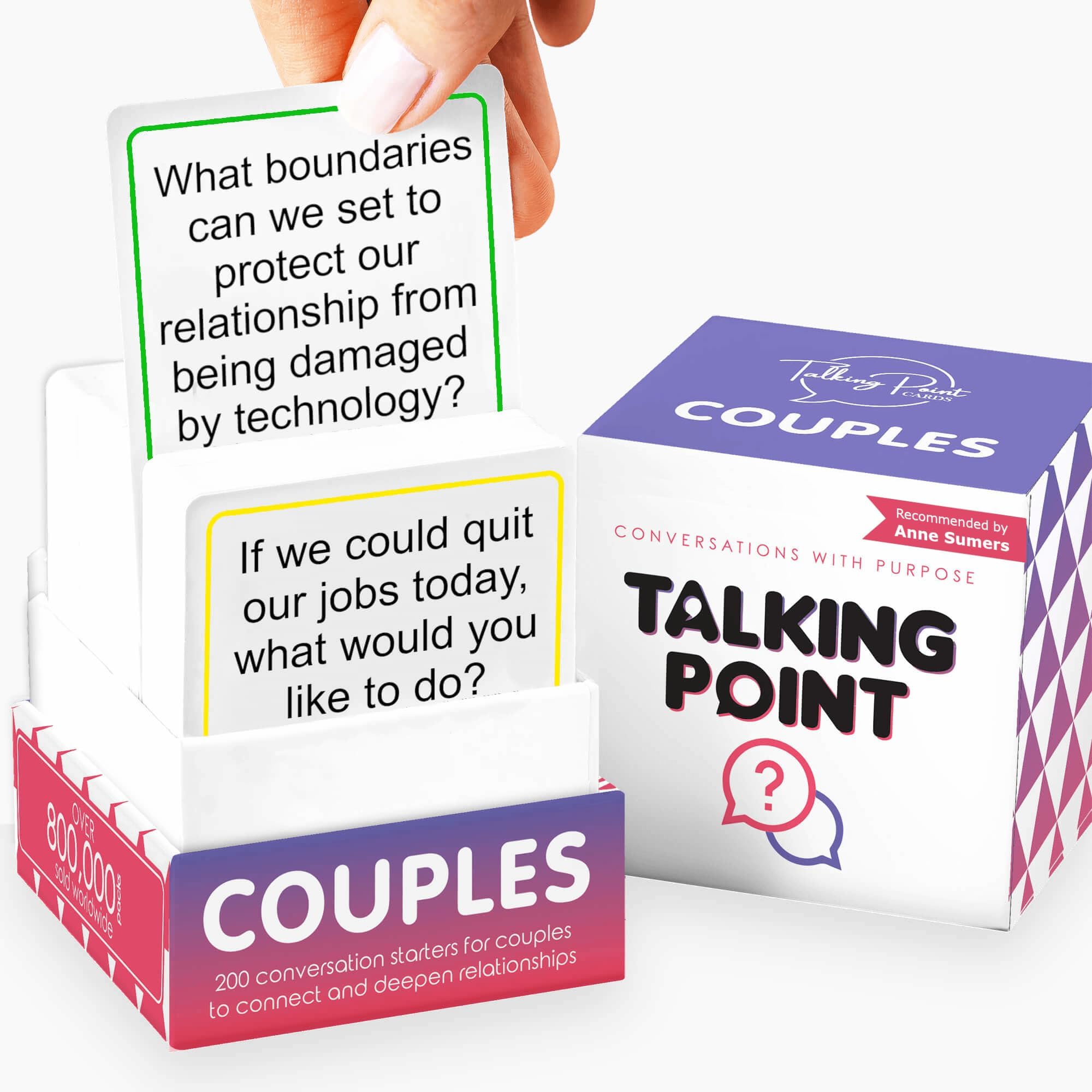 200 Couples Conversation Cards - Dating Card Game for Adults - Enjoy Better Relationships and Deeper Intimacy - Fun Game for Date Night, Valentine's Day