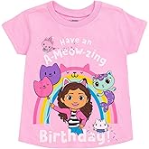 DREAMWORKS GABBY'S DOLLHOUSE Mercat Kitty Fairy Cakey Cat Birthday Girls T-Shirt Toddler to Big Kid