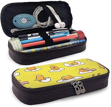 Amazon 星月屋 ぐでたま おもしろ卵 Gudetama ペンケース 筆箱 文具ケース おしゃれ 筆袋 Puレザー 大容量 高校生 学生用 かわいい 化粧ポーチ ペン 色鉛筆 文具 収納 多機能ケース 収納ポーチ ペンケース 文房具 オフィス用品