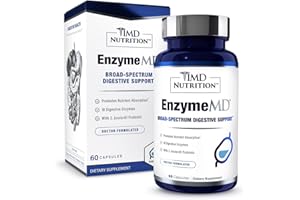 1MD Nutrition EnzymeMD - Digestive Enzymes Supplement - Doctor Formulated | 18 Plant-Based Enzymes - Gas & Bloating Support | 60 Capsules