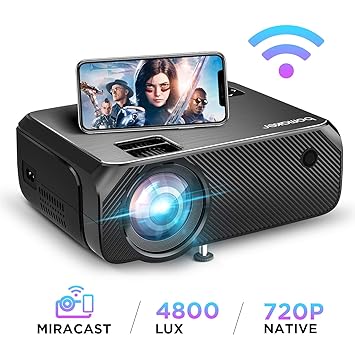 Proyector inalámbrico BOMAKER con WiFi de 3900 lúmenes, compatible ...
