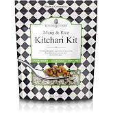Jain Family Foods Mung Rice Khichdi Kitchari Kit | Authentic Indian Meal Kit with Spiced Yellow Lentils | Plant Based, Gluten-Free, High Fiber | Easy One Pot Dinner, Instant Pot Friendly | Serves 3