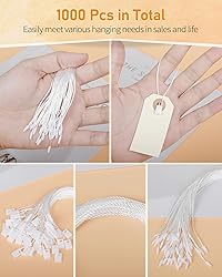 Uniclife 1000 Pcs Hang Tag Strings 6.5 Inch Price