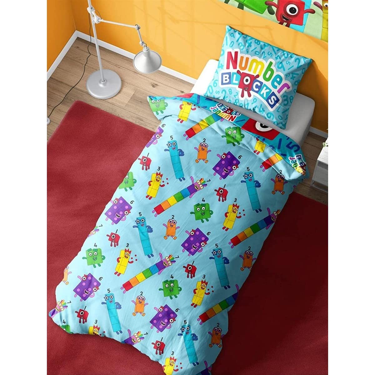 Numberblocks Junior Duvet Cover - Meet The Numberblocks Design - Official Reversible Bedding Set with Pillowcase - Polycotton