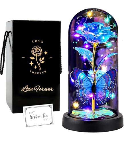 Amazon.com: Beauty and The Beast Rose Light Up Galaxy Rose