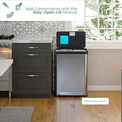 Home Zone Living 18.5 Gallon Kitchen Trash