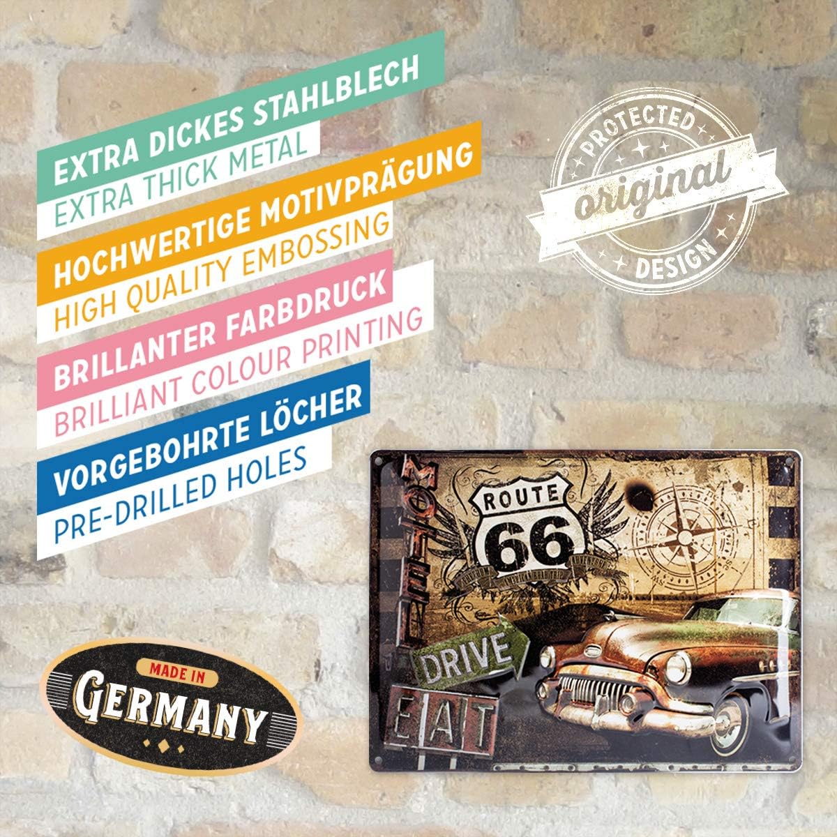 Nostalgic-Art US Highways, Route 66 Road Trip - Image 5