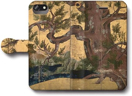 Amazon Iphone12promax 国宝 狩野永徳 紙本金地著色桧図 スマホケース 手帳型 全機種対応 お揃い 人気 絵画 目立つ スマホカバー Asus Aquos Sense4 ケース ケース カバー 通販