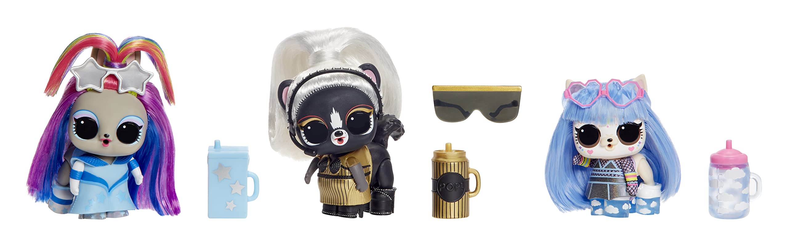 L.O.L. Surprise! Hair Pets with 10 Surprises- Collectible Pet with Real Hair, Including Music Themed Accessories, Holiday Toy, Great Gift for Kids Girls Boys Ages 4, 5, 6+ Years Old - Assorted Toy